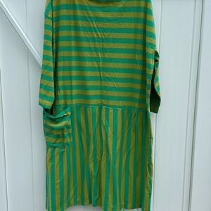 Gudrun Sjoden Green and Yellow Organic Cotton Dress